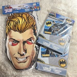 DC Justice League Masks and Thank You Cards